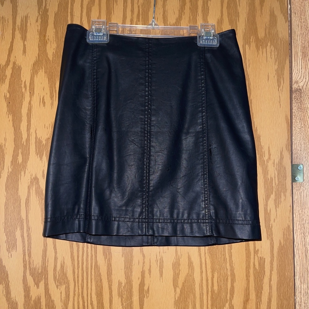 Free people leather skirt